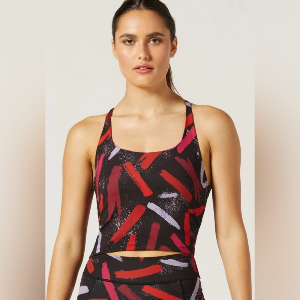 Wear It To Heart Design Gaby Cropped Tank  Summer Vamp Nocturnal Women Sz S NWT